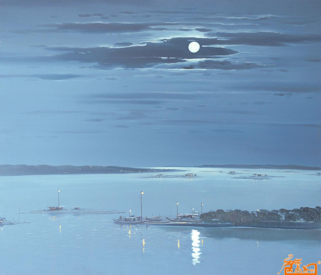 月光下的东江湖